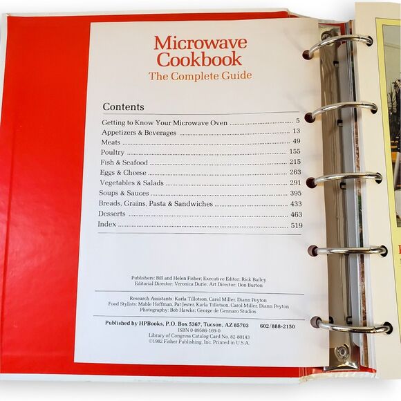 VTG 1982 HP Books Microwave Cookbook Complete Guide Pat Jester 5-Ring Binder - Picture 5 of 16